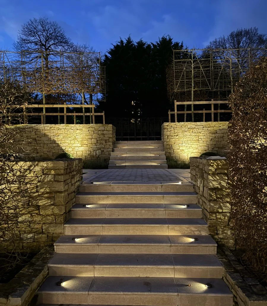 Path marker light in situ — Stairs
