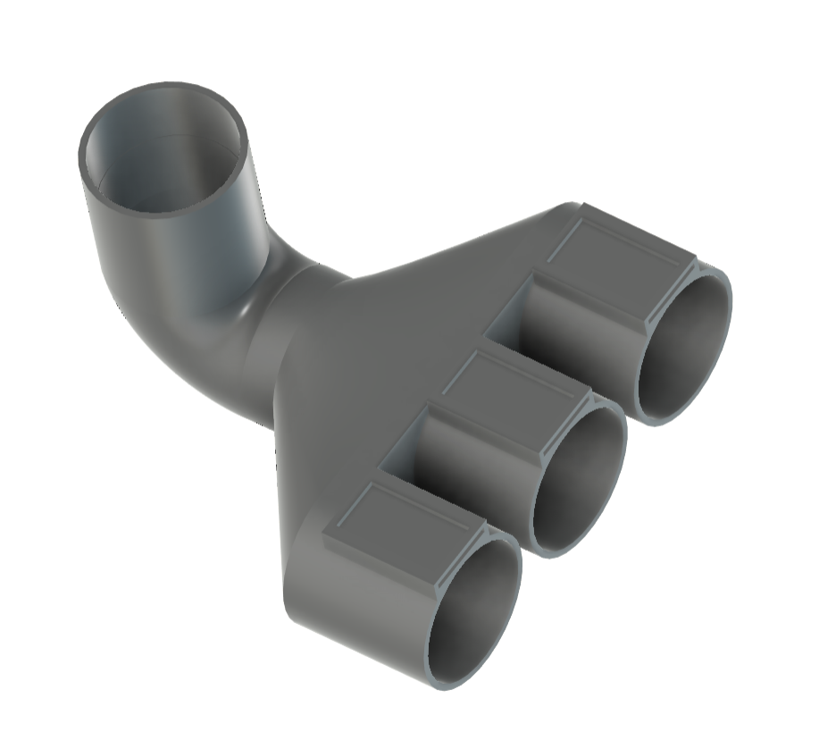 Ducting Parts: 3-into-1 50mm